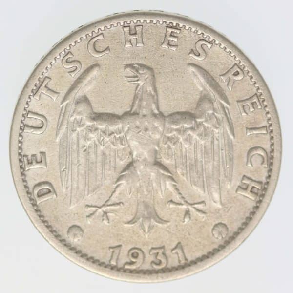 weimarer-republik-deutsche-silbermuenzen - Weimarer Republik 3 Reichsmark 1931 A
