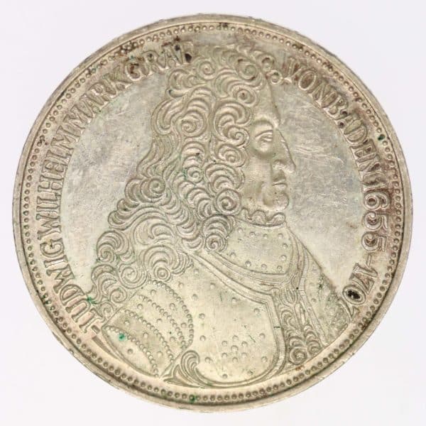 brd-deutsche-silbermuenzen - BRD 5 Mark 1955 Markgraf von Baden