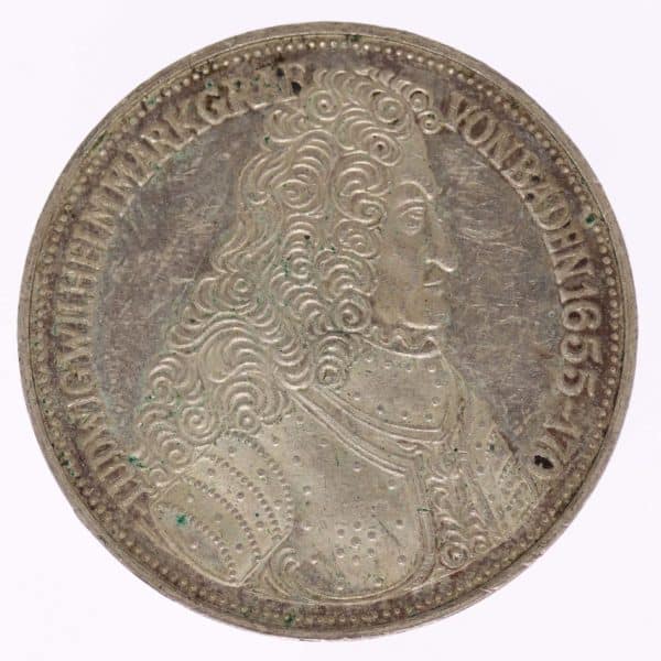 brd-deutsche-silbermuenzen - BRD 5 Mark 1955 Markgraf von Baden