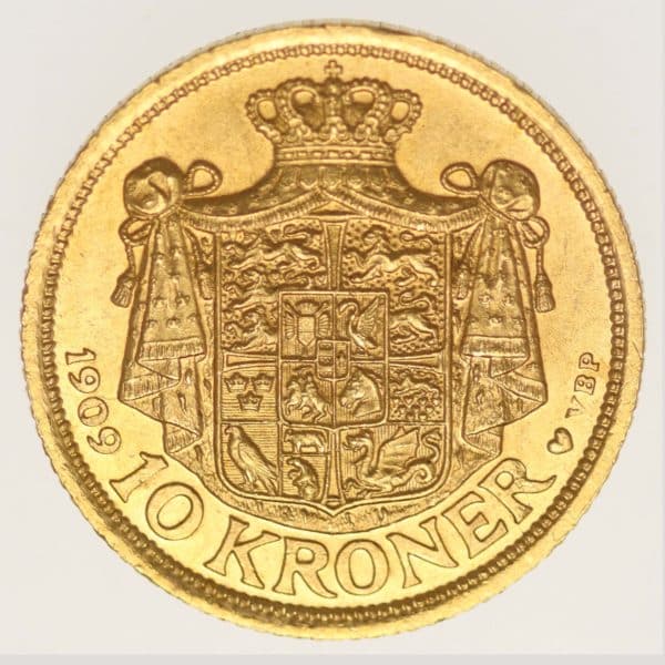 daenemark - Dänemark Frederik VIII. 10 Kronen 1909