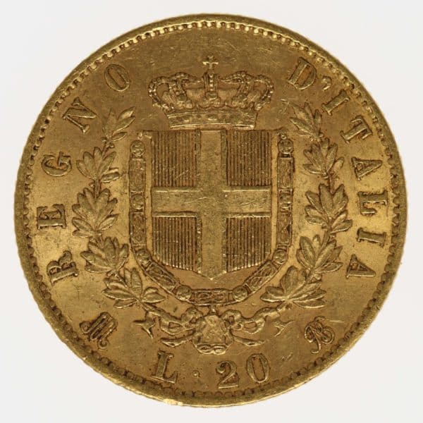italien - Italien Vittorio Emanuele II. 20 Lire 1874
