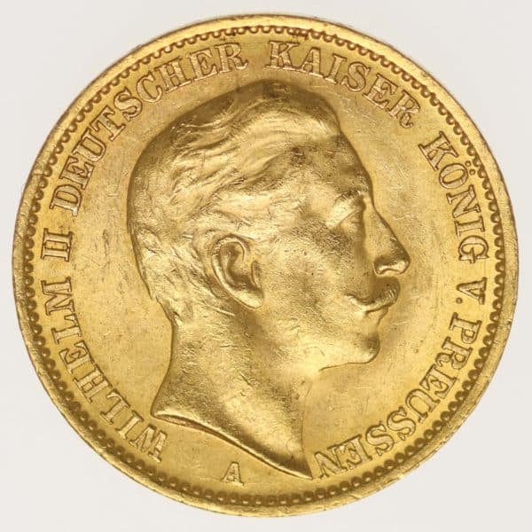 deutsches-kaiserreich-ab-1871 - Preussen Wilhelm II. 20 Mark 1910 A