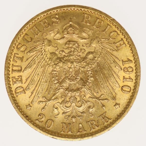 deutsches-kaiserreich-ab-1871 - Preussen Wilhelm II. 20 Mark 1910 A