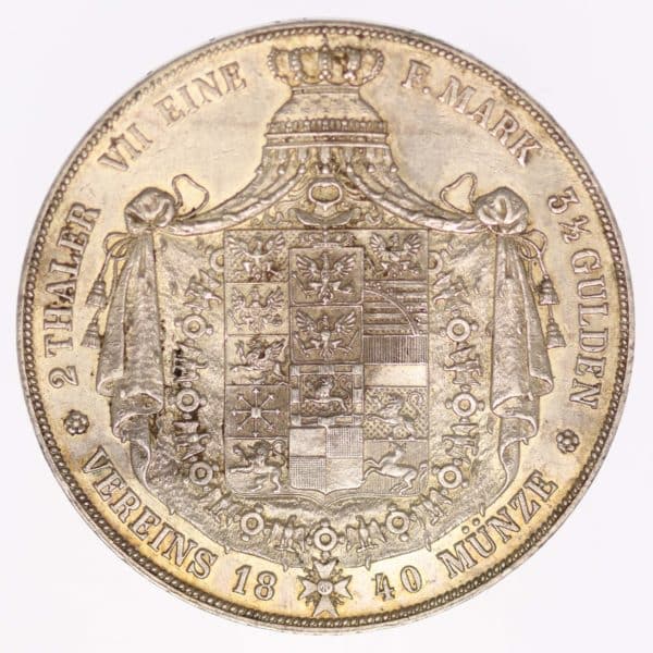 altdeutschland-deutsche-silbermuenzen - Preussen Friedrich Wilhelm III. Doppeltaler 1840