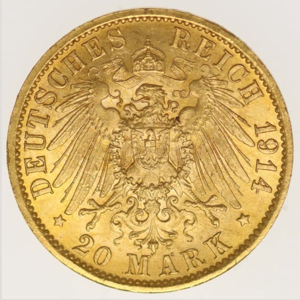 deutsches-kaiserreich-ab-1871 - Preussen Wilhelm II. 20 Mark 1914 A