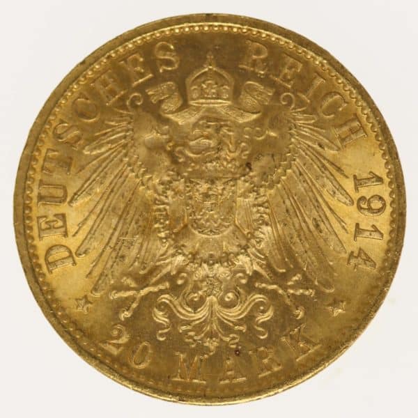 deutsches-kaiserreich-ab-1871 - Preussen Wilhelm II. 20 Mark 1914 A