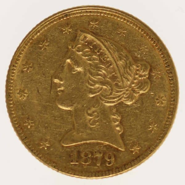 usa - USA 5 Dollars 1879 Liberty / Kopf