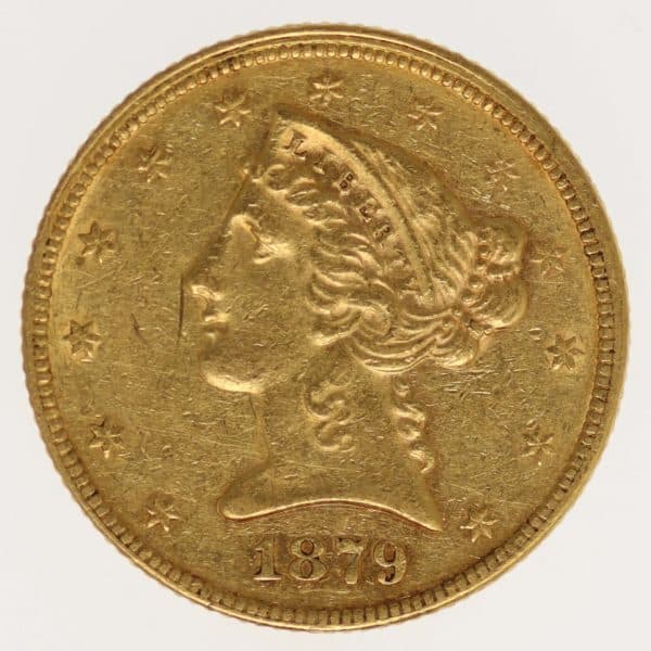 usa - USA 5 Dollars 1879 Liberty / Kopf