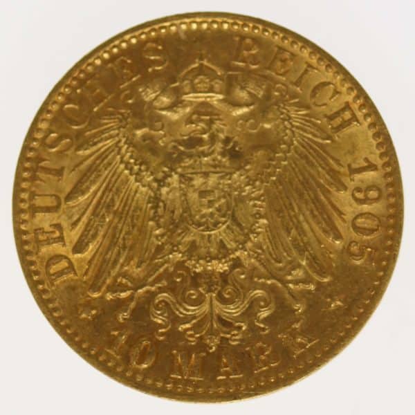 deutsches-kaiserreich-ab-1871 - Württemberg Wilhelm II. 10 Mark 1905