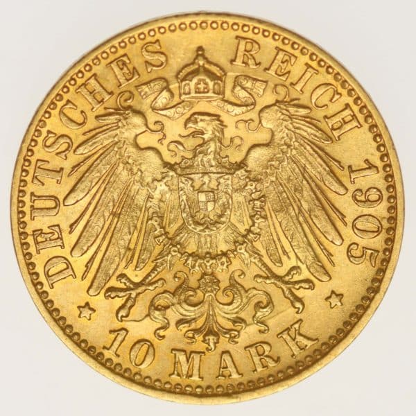deutsches-kaiserreich-ab-1871 - Württemberg Wilhelm II. 10 Mark 1905