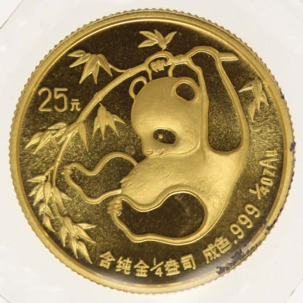 china - China Panda 25 Yuan 1985 1/4 Unze