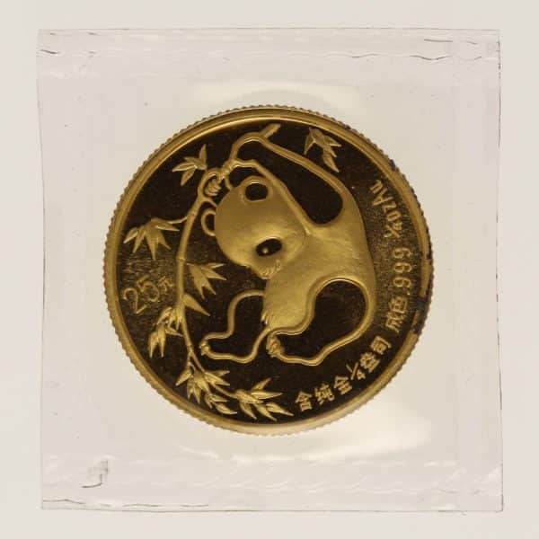 china - China Panda 25 Yuan 1985 1/4 Unze