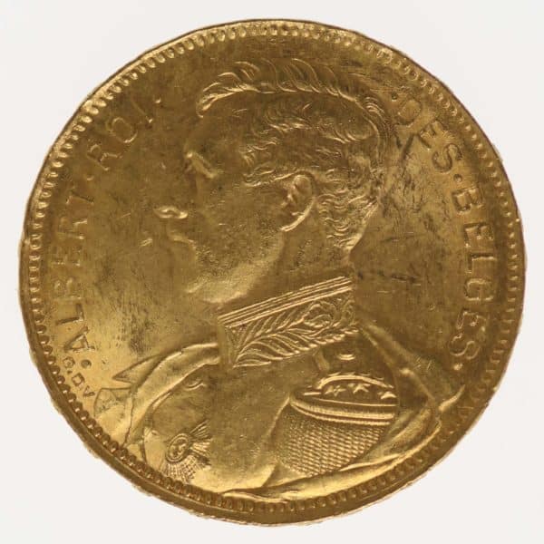 belgien - Belgien Albert 20 Francs 1914