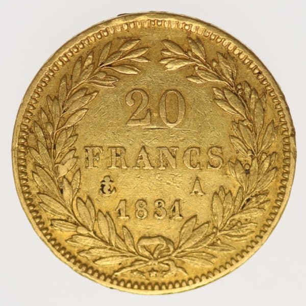 frankreich - Frankreich Louis Philippe I. 20 Francs 1831 A