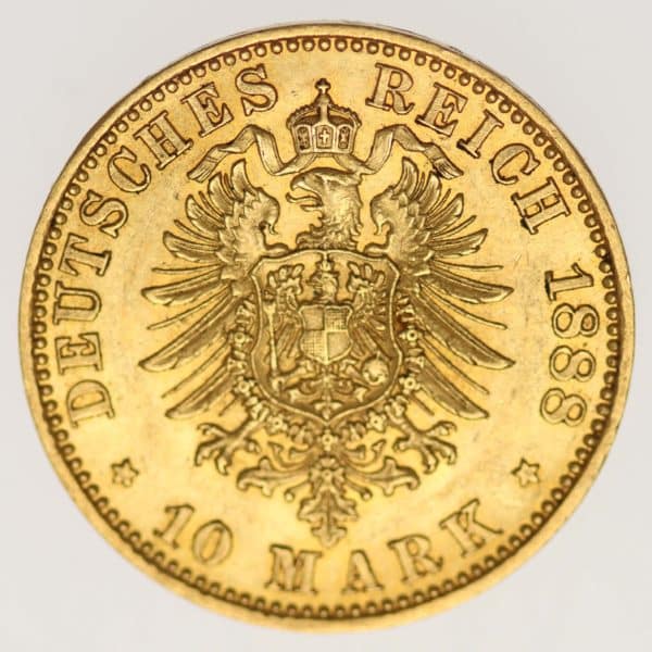 deutsches-kaiserreich-ab-1871 - Preussen Friedrich III. 10 Mark 1888