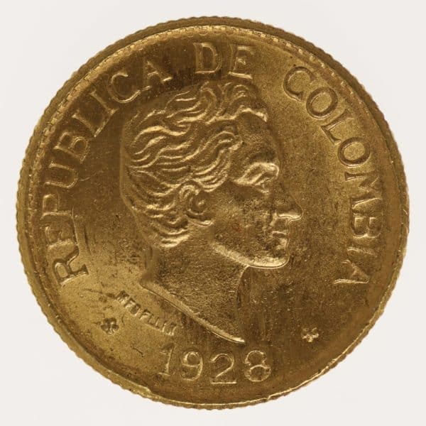 kolumbien - Kolumbien 5 Pesos 1928