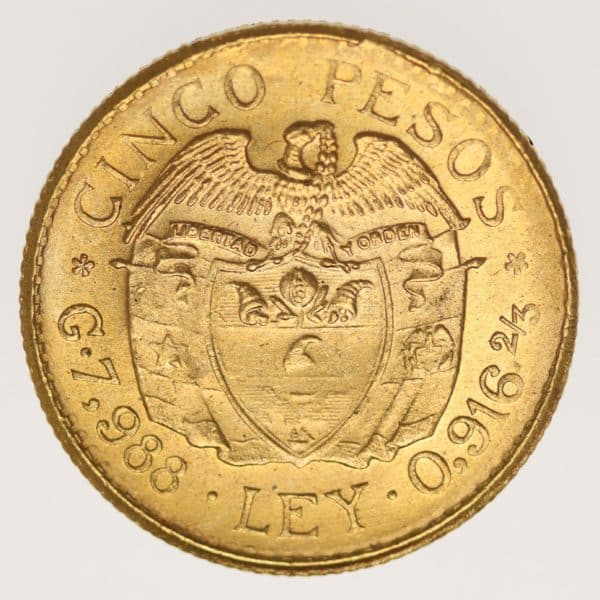 kolumbien - Kolumbien 5 Pesos 1928