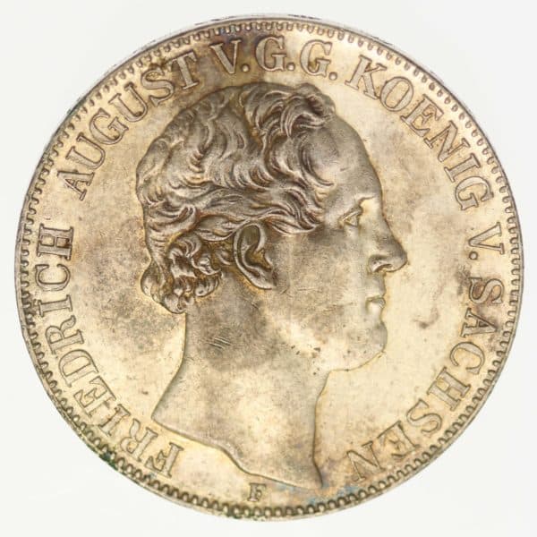 altdeutschland-deutsche-silbermuenzen - Sachsen Friedrich August II. Doppeltaler 1854