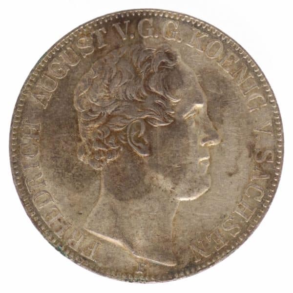 altdeutschland-deutsche-silbermuenzen - Sachsen Friedrich August II. Doppeltaler 1854