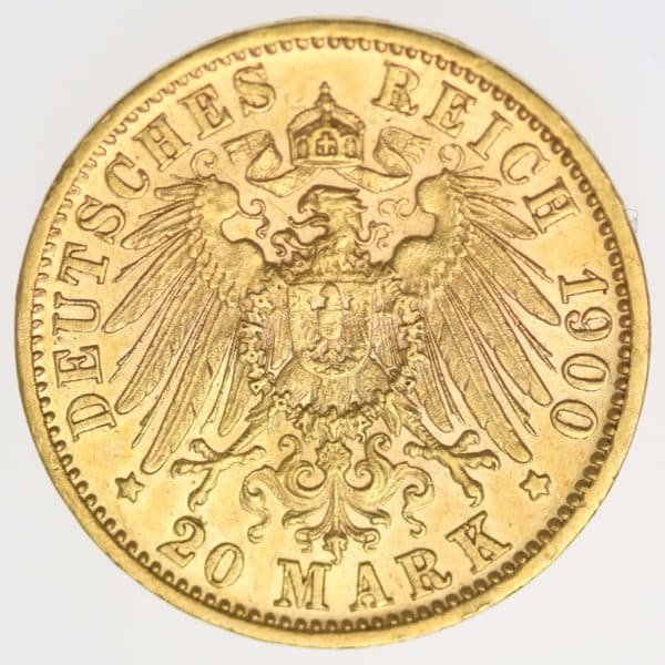 deutsches-kaiserreich-ab-1871 - Württemberg Wilhelm II. 20 Mark 1900