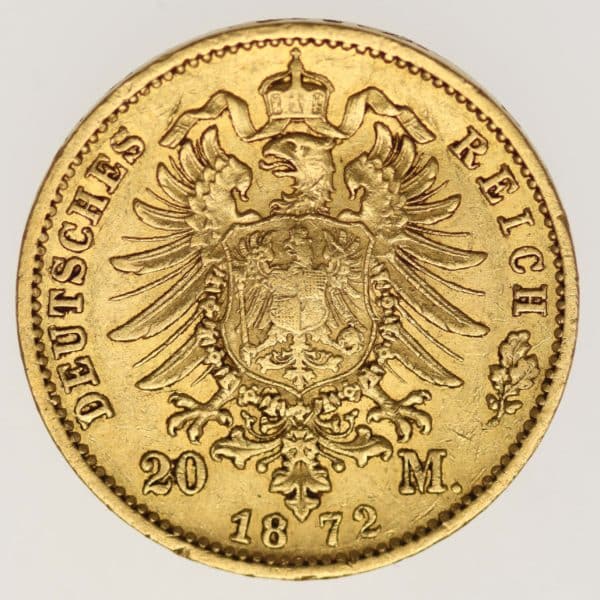 deutsches-kaiserreich-ab-1871 - Baden Friedrich I. 20 Mark 1872