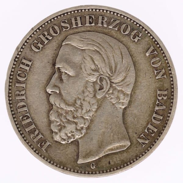 deutsches-kaiserreich-ab-1871-deutsche-silbermuenzen - Baden Friedrich I. 5 Mark 1902