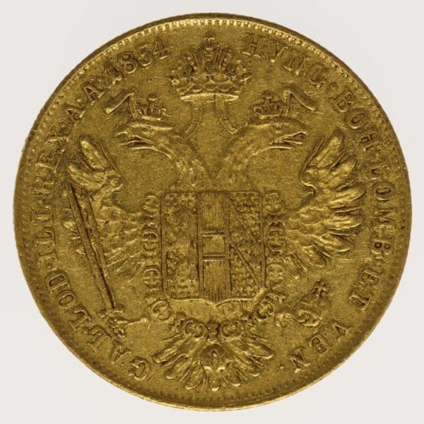 oesterreich - Österreich Kaiserreich Franz Joseph I. Dukat 1854 A