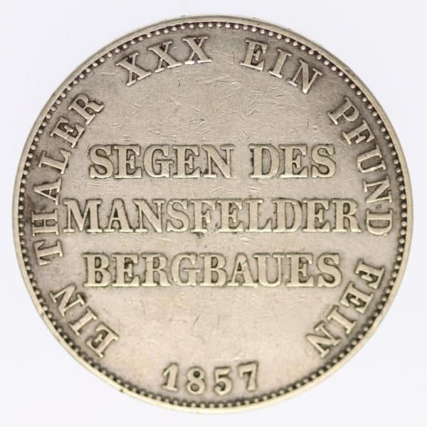 altdeutschland-deutsche-silbermuenzen - Preussen Friedrich Wilhelm IV. Vereinstaler 1857