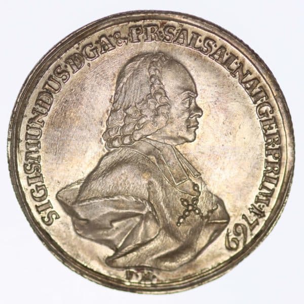 oesterreich-silbermuenzen-uebriges-europa - Österreich Salzburg Sigismund III. Schaumünze zu 1/2 Taler 1769