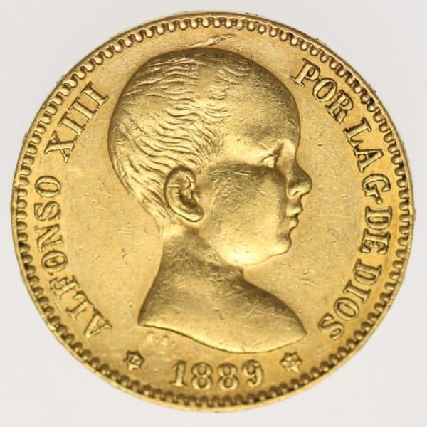 spanien - Spanien Alfonso XIII. 20 Pesetas 1889 / 18-89