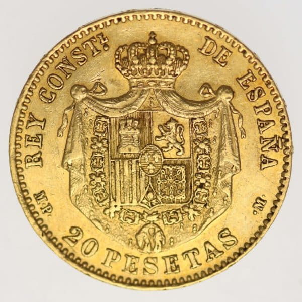spanien - Spanien Alfonso XIII. 20 Pesetas 1889 / 18-89