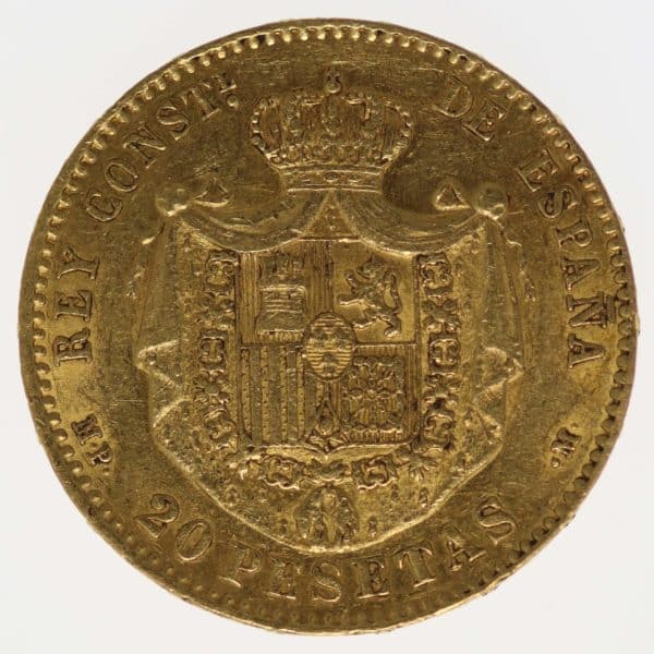 spanien - Spanien Alfonso XIII. 20 Pesetas 1889 / 18-89