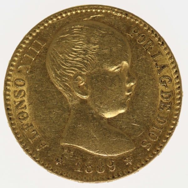 spanien - Spanien Alfonso XIII. 20 Pesetas 1889 / 18-89