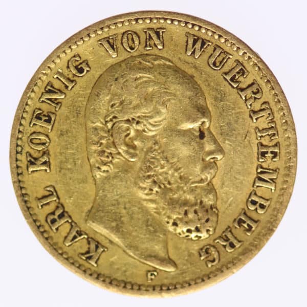 deutsches-kaiserreich-ab-1871 - Württemberg Karl 5 Mark 1877