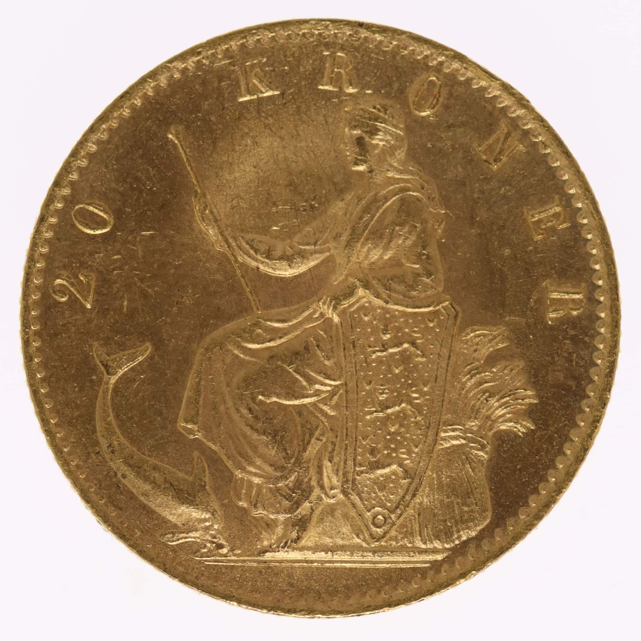 daenemark - Dänemark Christian IX. 20 Kronen 1876