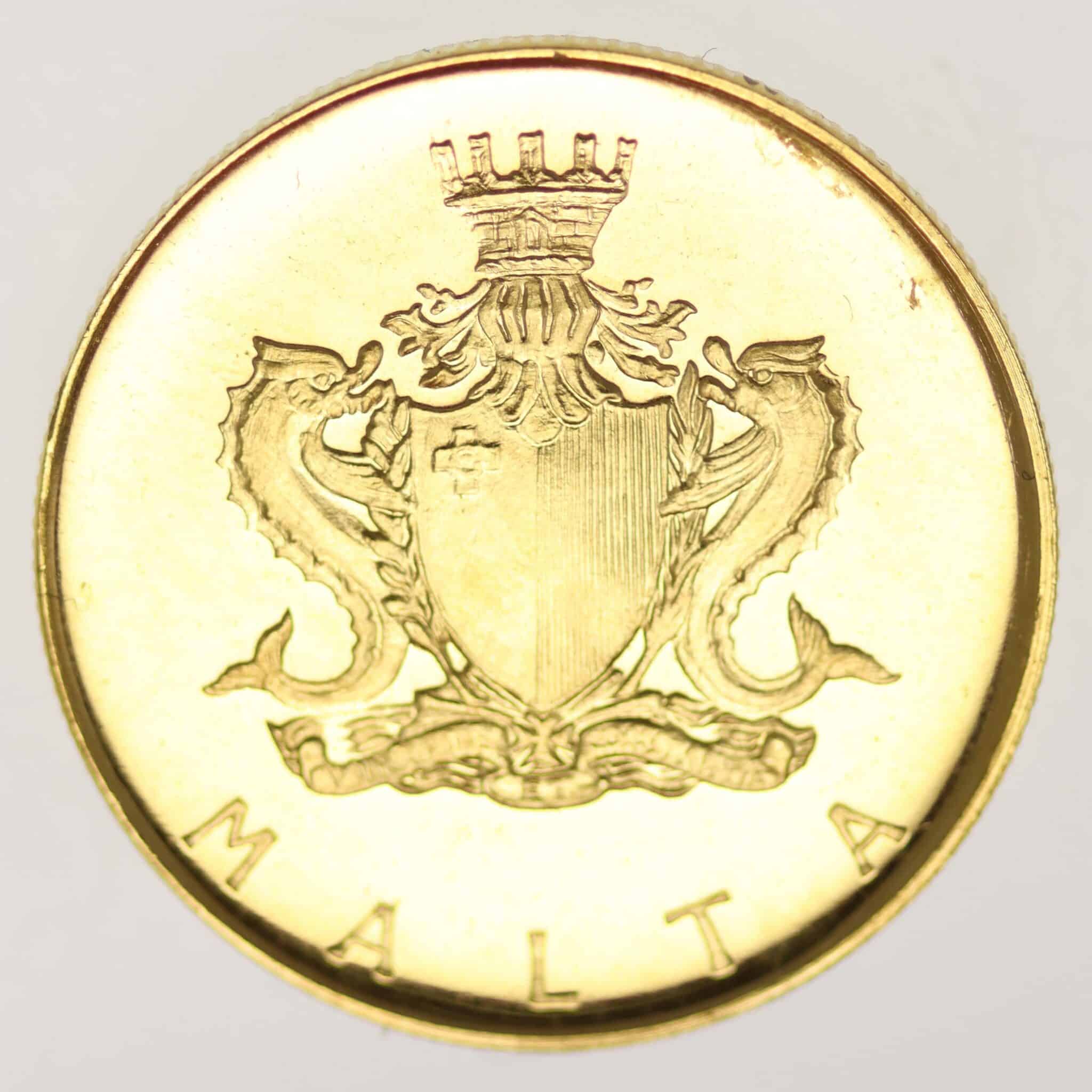 malta-goldmuenzen-uebriges-europa - Malta 10 Pounds 1972