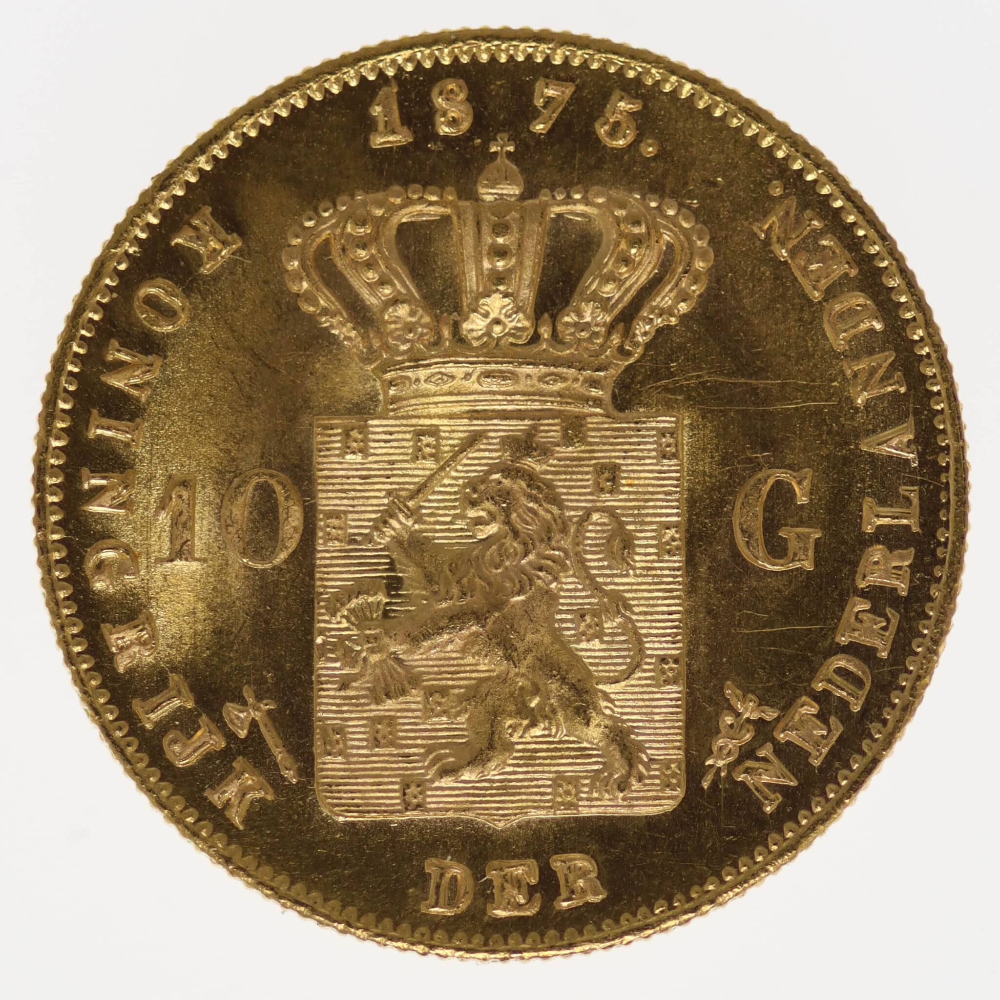 niederlande - Niederlande Wilhelm III. 10 Gulden 1875
