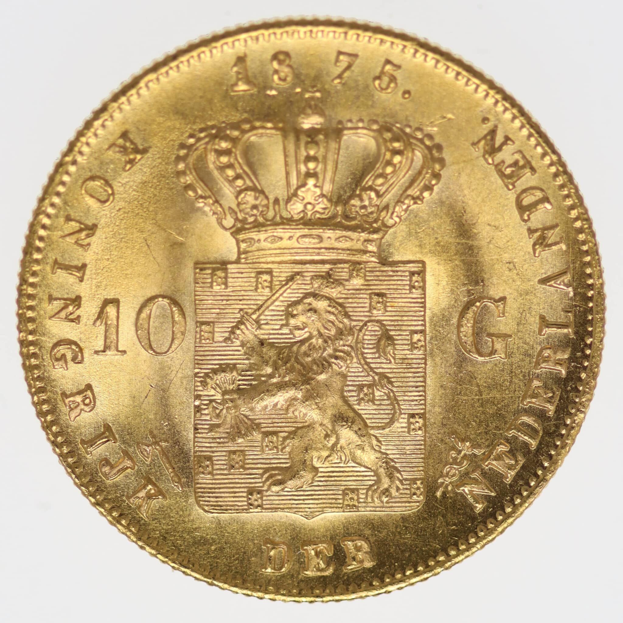 niederlande - Niederlande Wilhelm III. 10 Gulden 1875