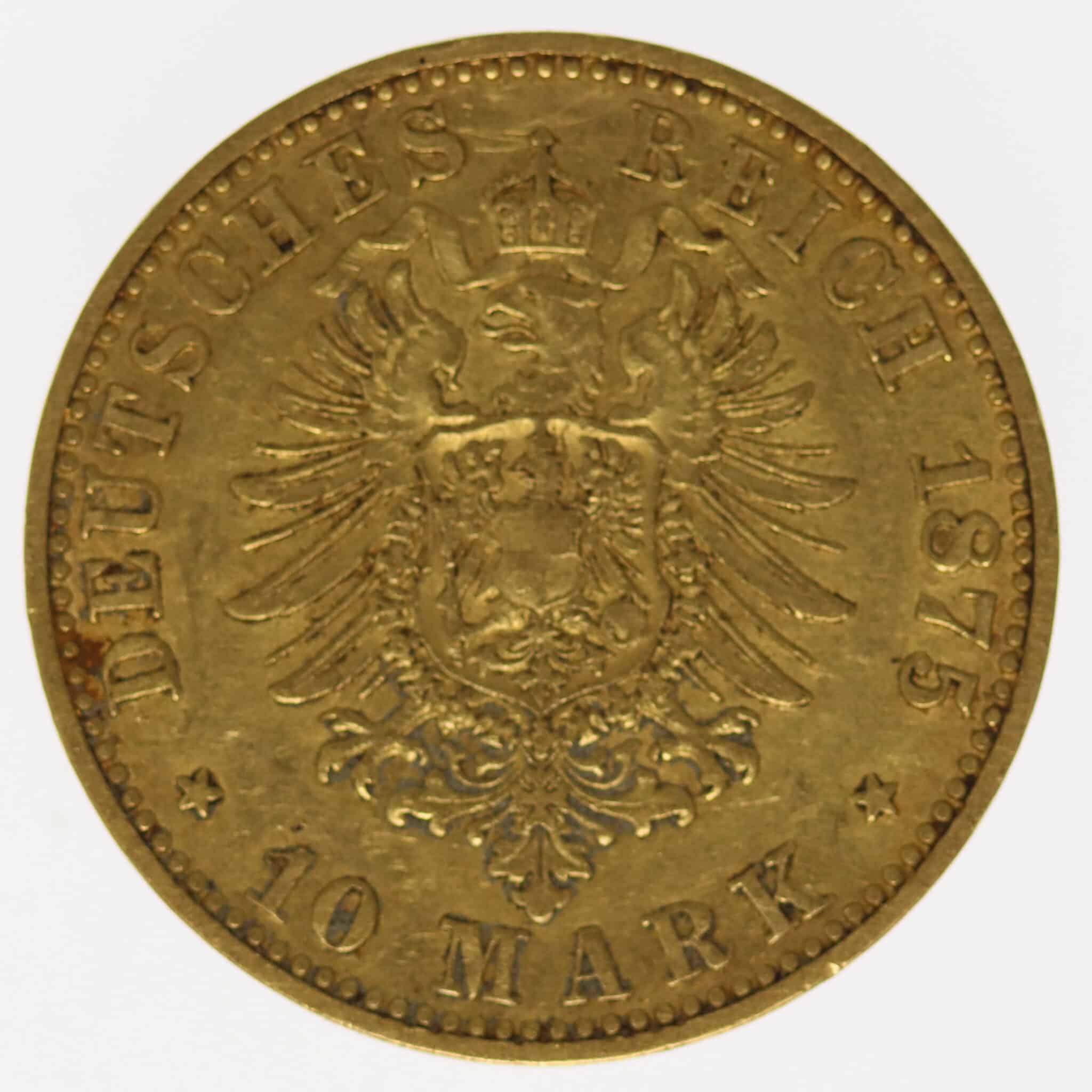 deutsches-kaiserreich-ab-1871 - Preussen Wilhelm I. 10 Mark 1875 A