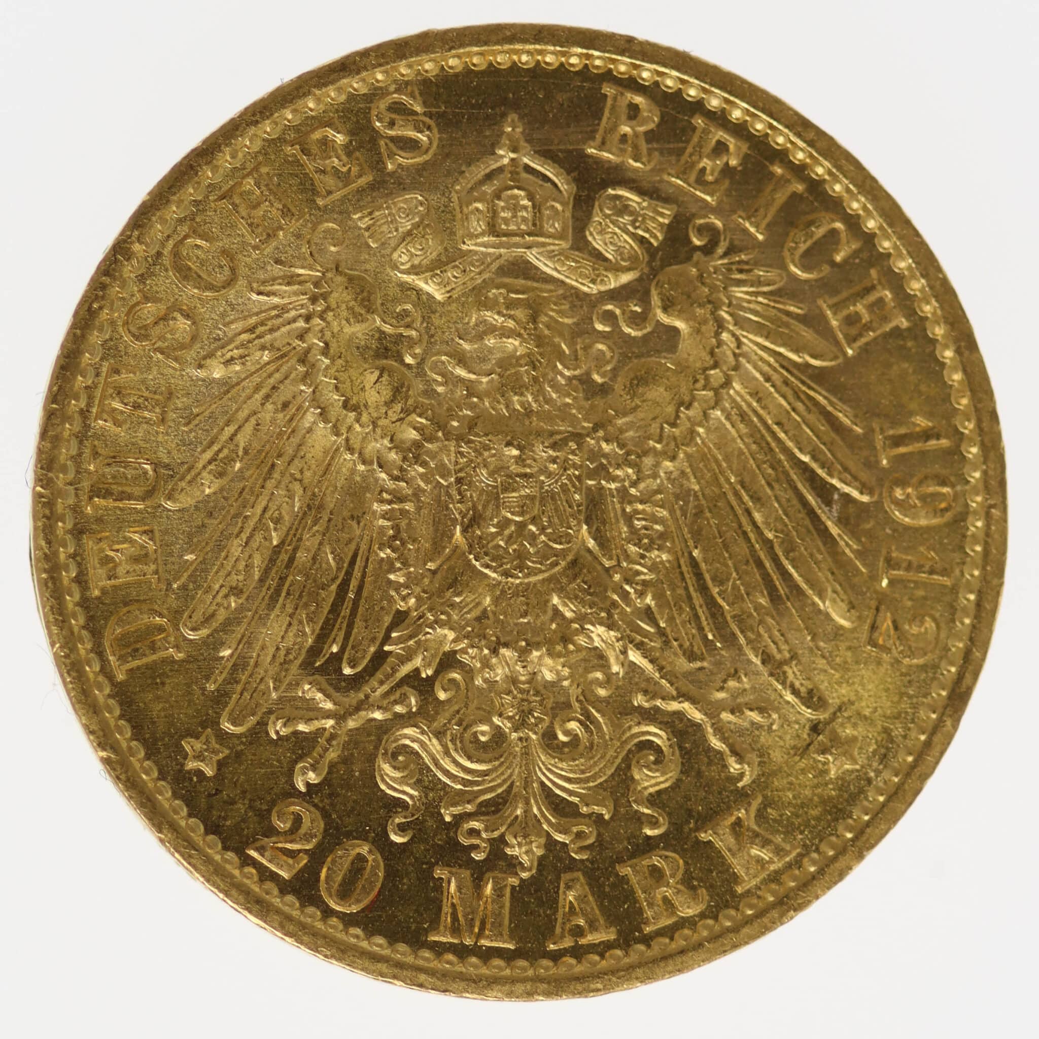 deutsches-kaiserreich-ab-1871 - Preussen Wilhelm II. 20 Mark 1912 A