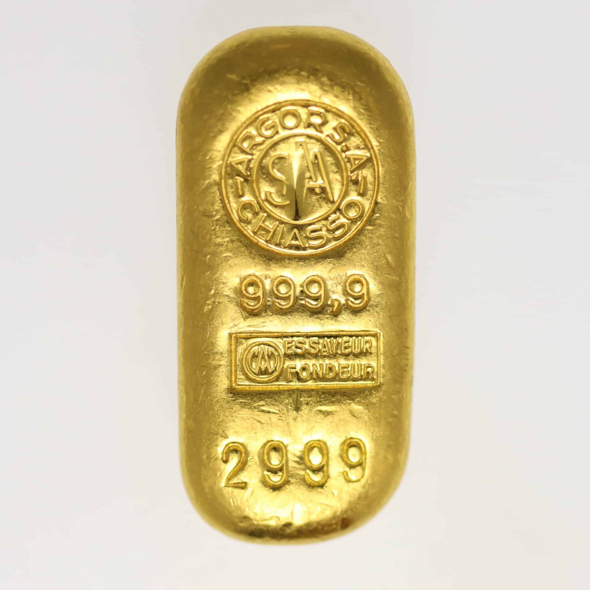 goldbarren - Goldbarren 50 Gramm Argor SA Chiasso