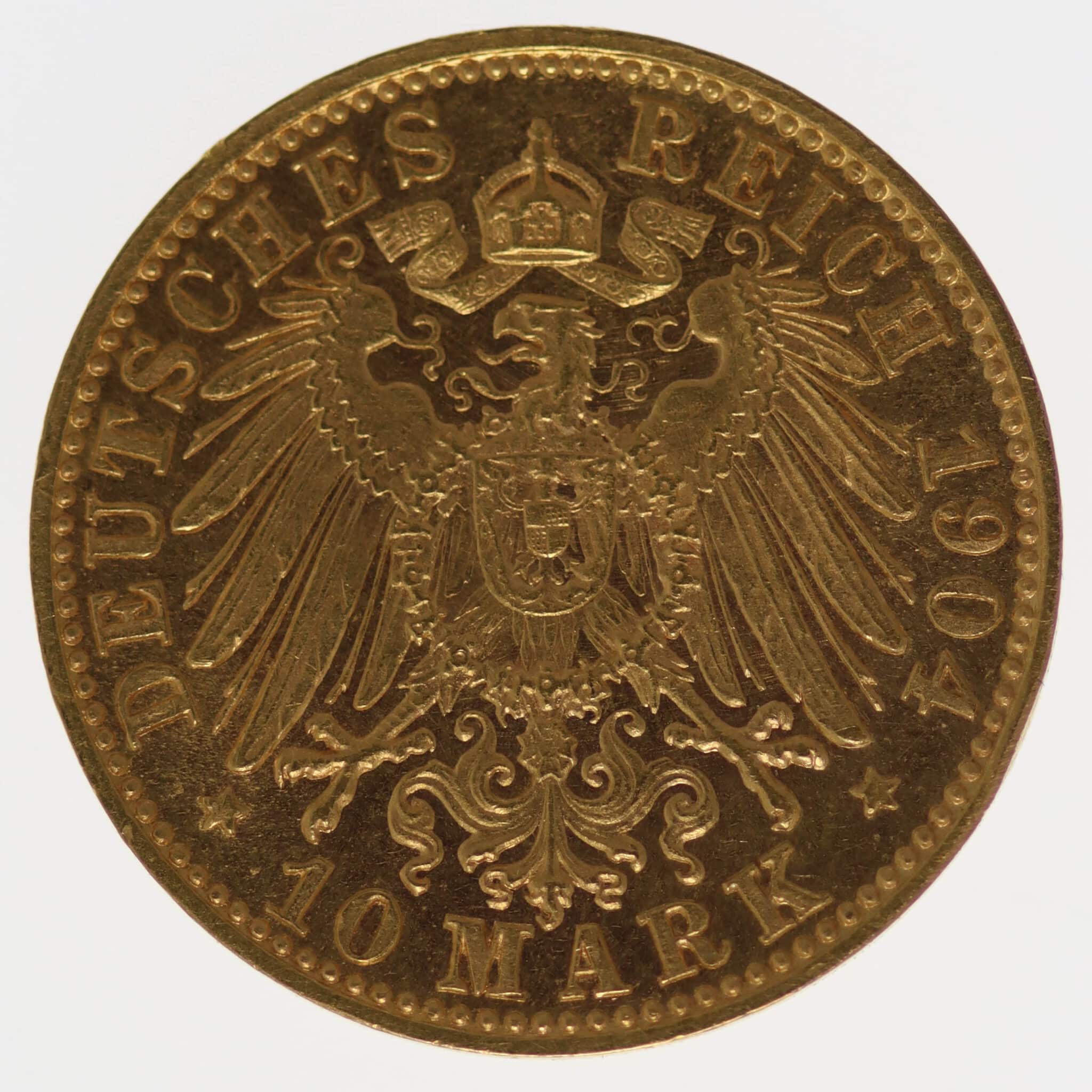 deutsches-kaiserreich-ab-1871 - Bayern Otto 10 Mark 1904