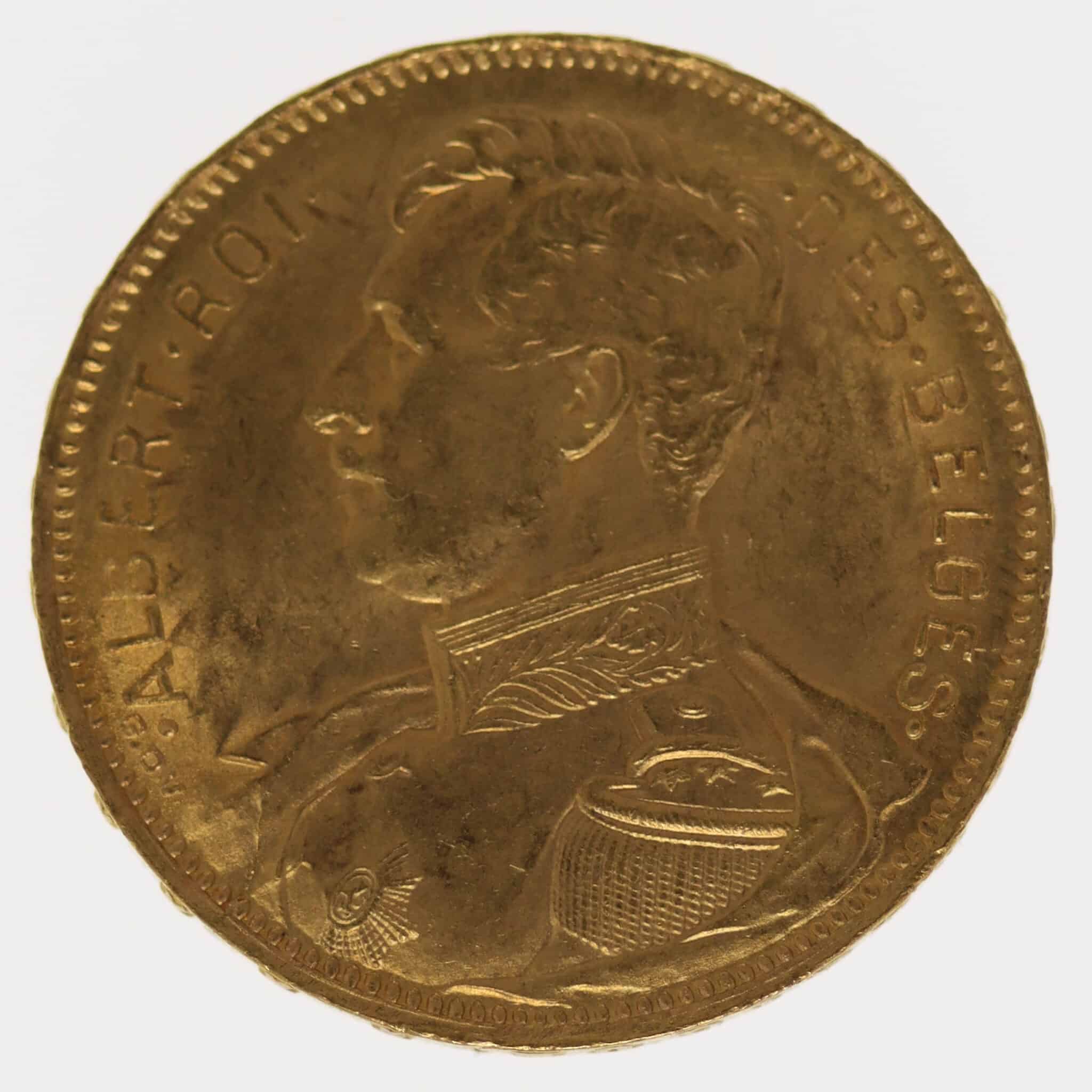 belgien - Belgien Albert 20 Francs 1914