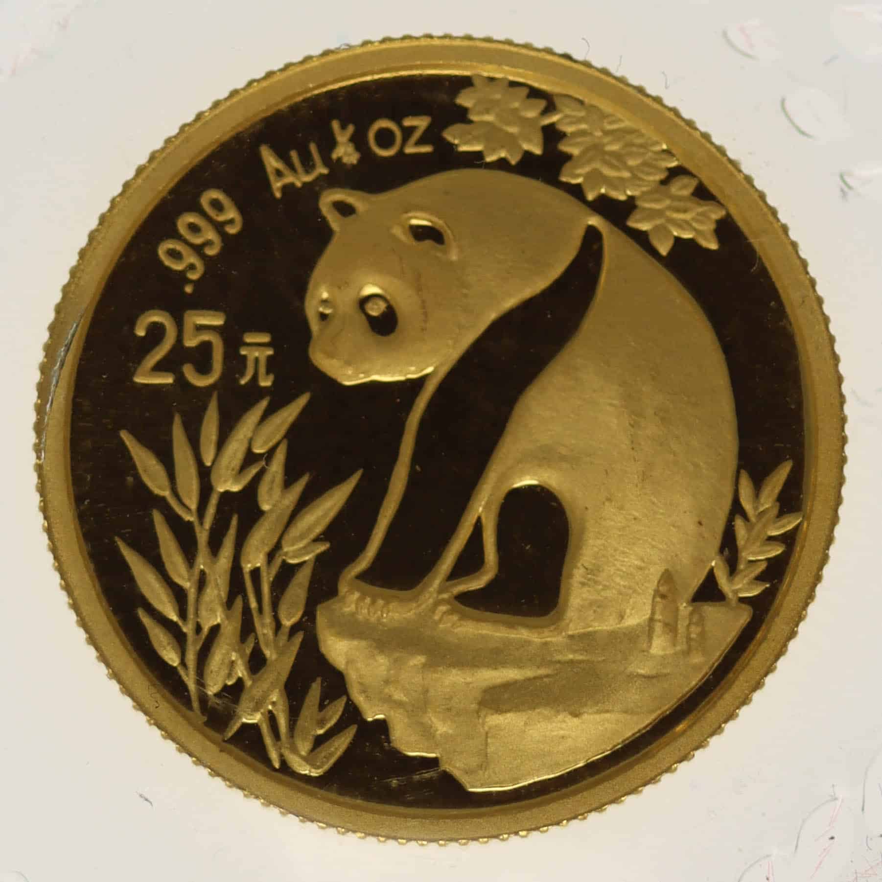 china - China Panda 25 Yuan 1993 1/4 Unze