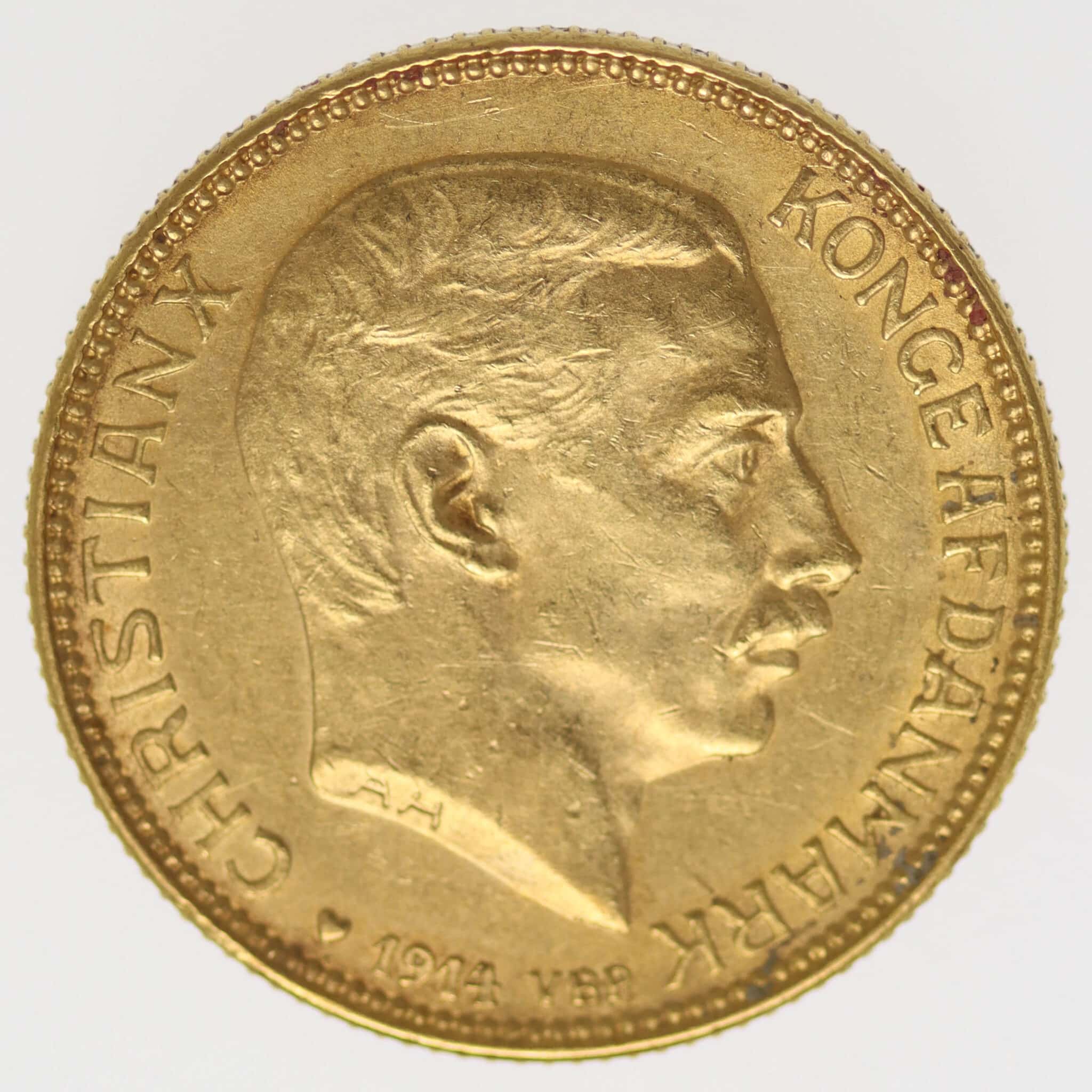 daenemark - Dänemark Christian X. 20 Kronen 1914