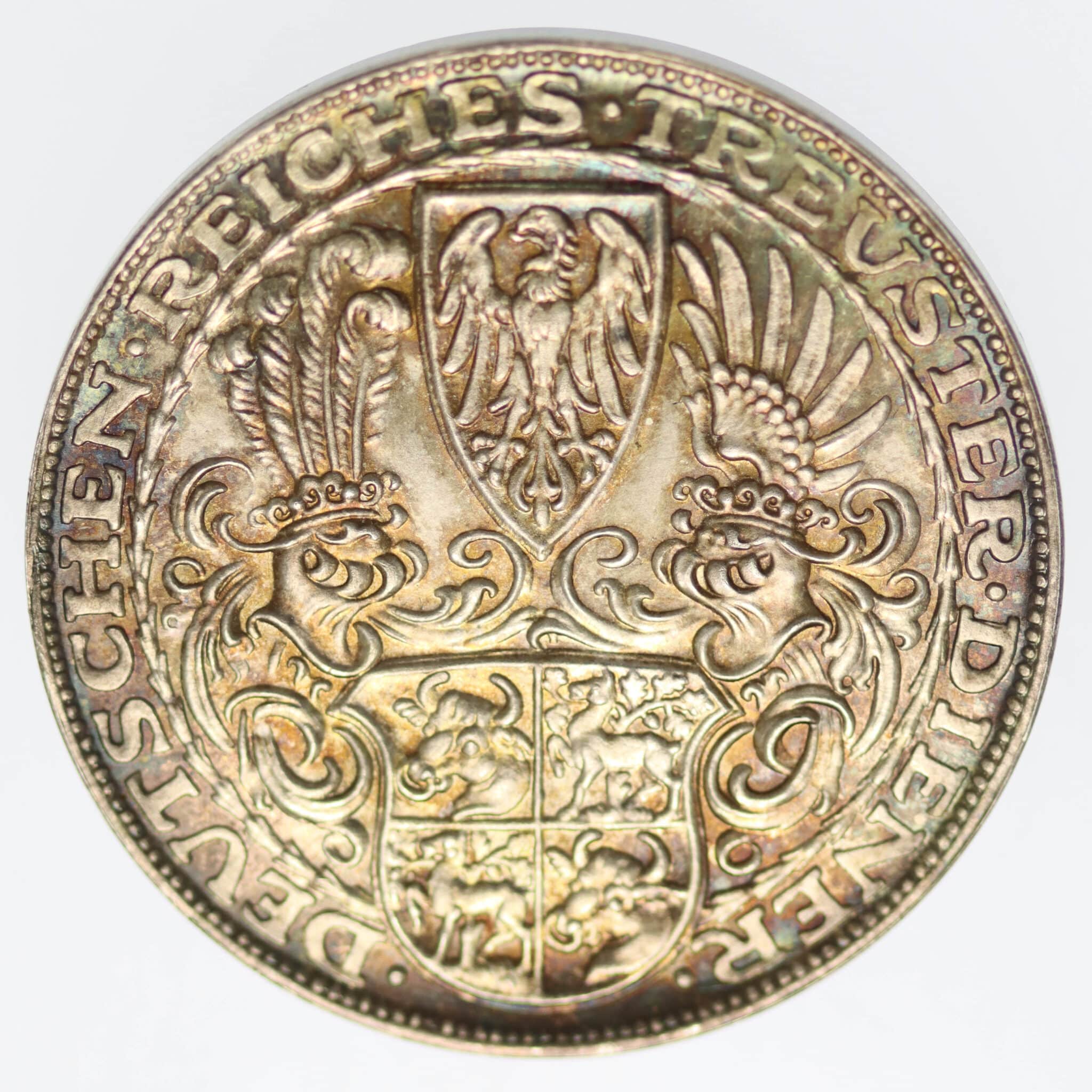 weimarer-republik-deutsche-silbermuenzen - Weimarer Republik Silbermedaille 1927
