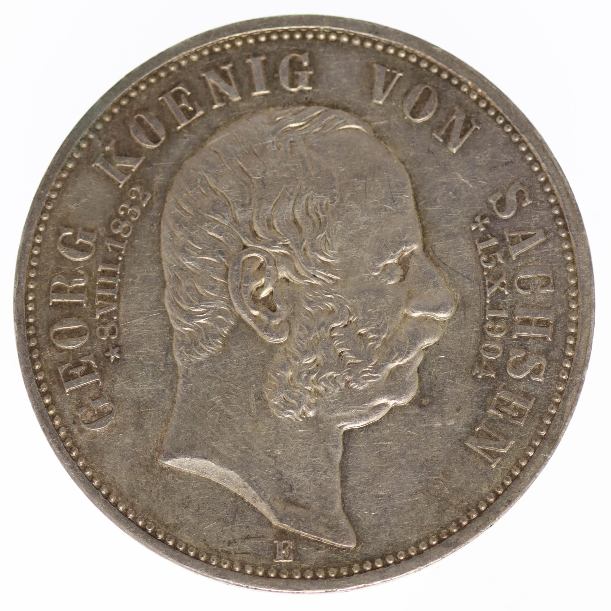 deutsches-kaiserreich-ab-1871-deutsche-silbermuenzen - Sachsen Georg 5 Mark 1904
