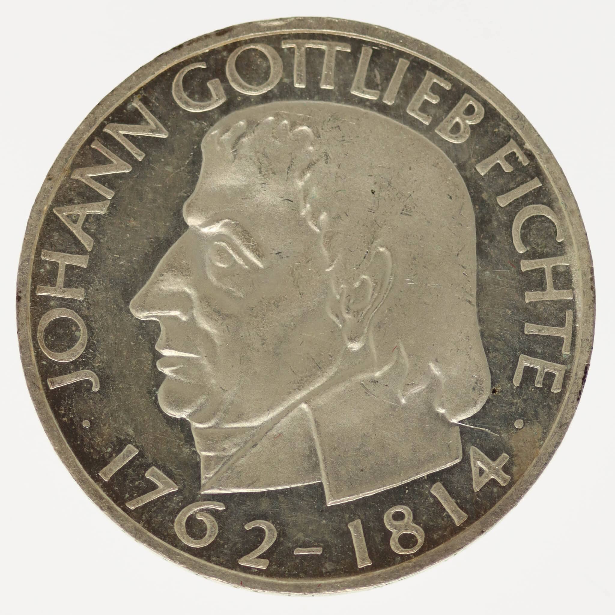brd-deutsche-silbermuenzen - BRD 5 Mark 1964 Fichte
