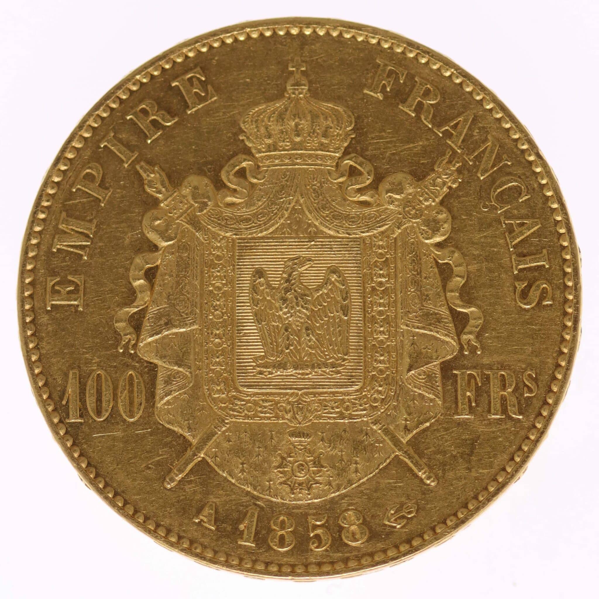 frankreich - Frankreich Napoleon III. 100 Francs 1858 A