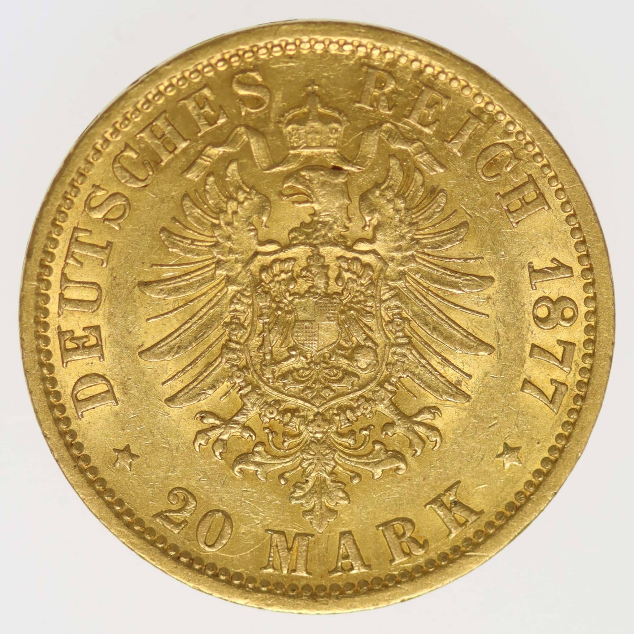 deutsches-kaiserreich-ab-1871 - Hamburg Stadtwappen 20 Mark 1877